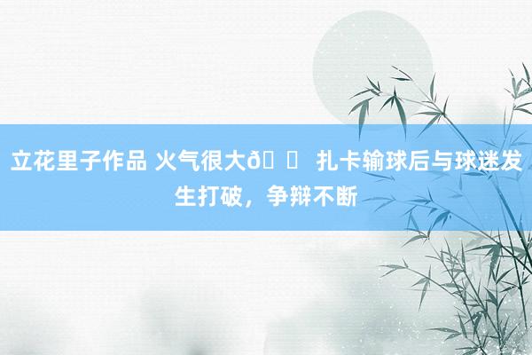 立花里子作品 火气很大😠扎卡输球后与球迷发生打破，争辩不断